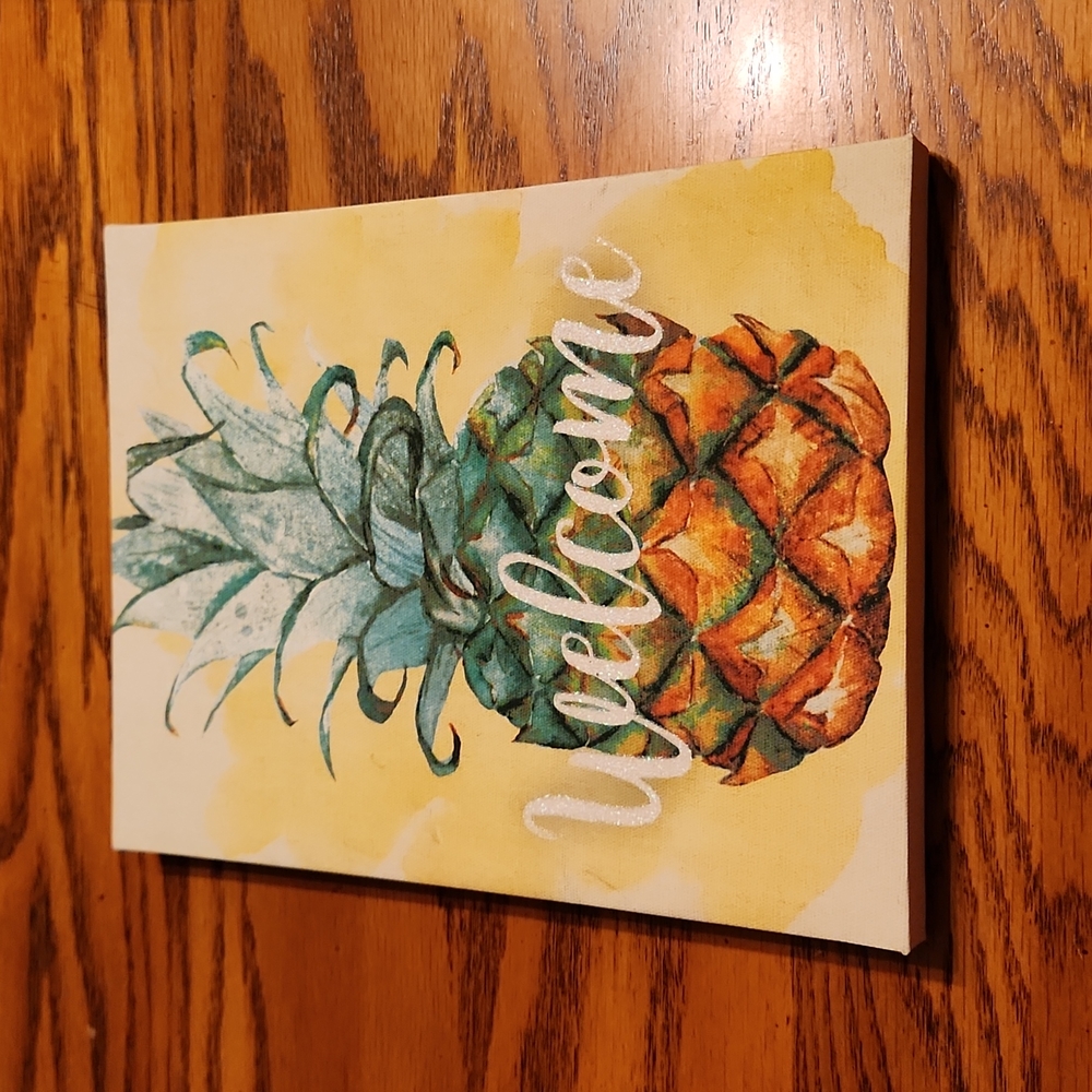 5 x 7 Welcome Pineapple Canvas